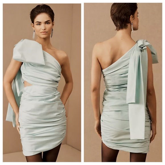 NWT!  Anthropologie Helen O'Connor Light Blue Crest Dress - Picture 1 of 11